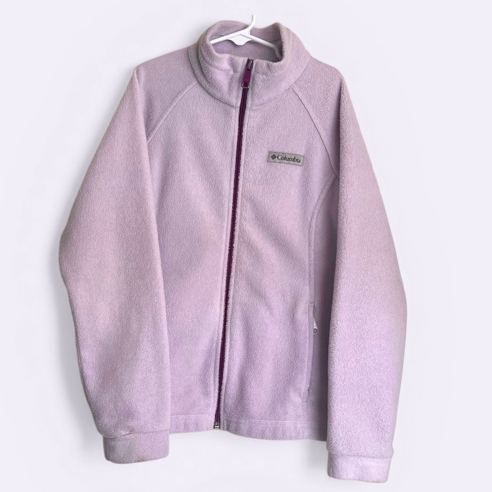 Columbia Girls Lavender Fleece Jacket Size M (10-12)